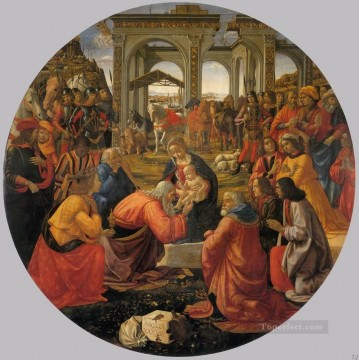 ドメニコ・ギルランダイオ Painting - 東方三博士の礼拝 1487年 ルネッサンス フィレンツェ ドメニコ・ギルランダイオ